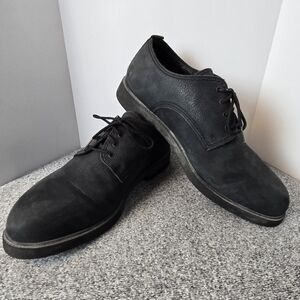 Havana Joe Derby Shoes Mens 12.5 Black Leather Lace-Up Upper Lined Oxford 706-C